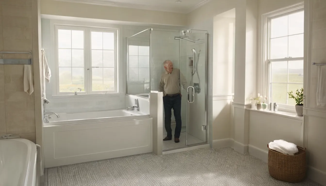 A bright, accessible bathroom with a walk-in tub in a Mesquite home